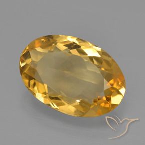Citrino Arancio Dorato Profondo naturale da 3.11 ct, Ovale, VVS