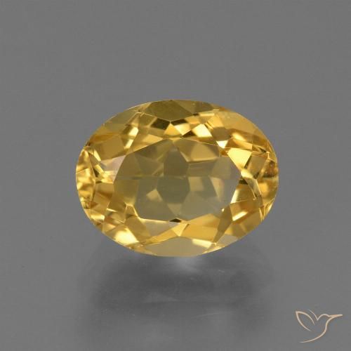 2.77ct Naturale Arancio Dorato Profondo Citrino, Ovale, VVS