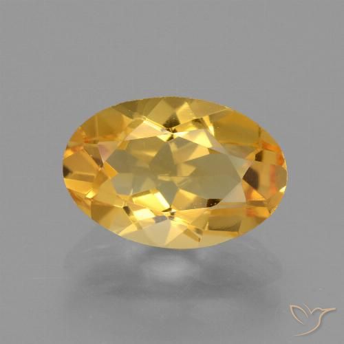 Citrino naturale dorato da 2,58 ct, taglio ovale, VVS