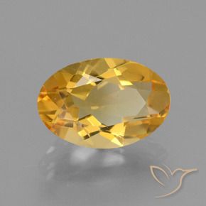 Citrino naturale dorato da 2,58 ct, taglio ovale, VVS