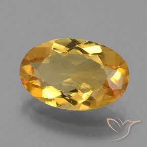 Citrino Arancio Dorato Profondo naturale da 3.36 ct, Ovale, VS