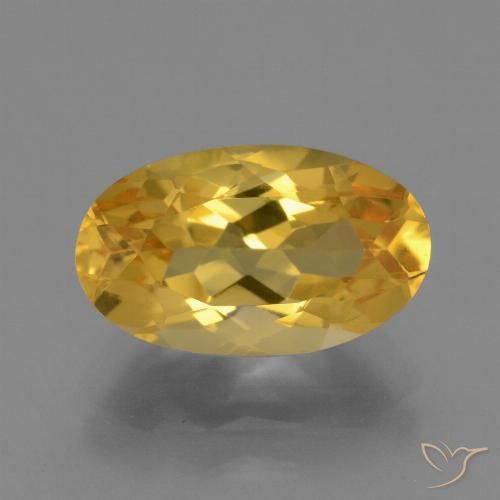 3.34ct Naturale Arancio Dorato Profondo Citrino, Ovale, VVS-VS