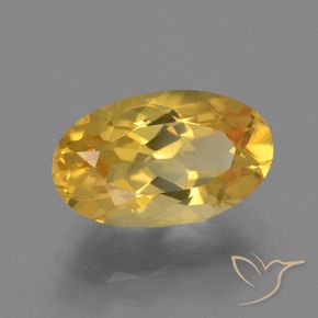 Citrino Arancio Dorato Profondo naturale da 3.34 ct, Ovale, VVS-VS
