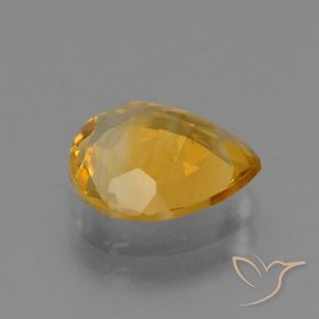 Citrino Dorato medio-scuro naturale da 2.95 ct, Forma a pera, VVS