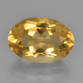Citrino naturale dorato da 5,15 ct, taglio ovale, VVS
