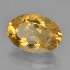 Citrino naturale dorato da 5,15 ct, taglio ovale, VVS