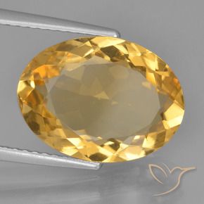 Citrino Arancio Dorato Profondo naturale da 5.02 ct, Ovale, VVS-VS