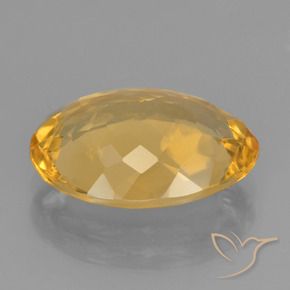 Citrino Arancio Dorato Profondo naturale da 5.02 ct, Ovale, VVS-VS