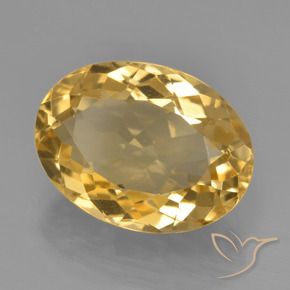 Citrino Arancio Dorato Profondo naturale da 5.23 ct, Ovale, VVS