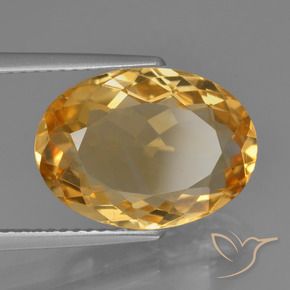 Citrino Arancio Dorato Profondo naturale da 5.99 ct, Ovale, VVS