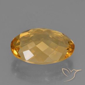 Citrino Arancio Dorato Profondo naturale da 5.99 ct, Ovale, VVS