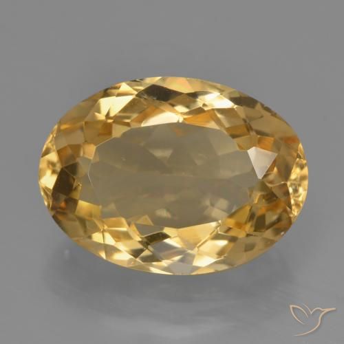 5.98ct Naturale Dorato medio-scuro Citrino, Ovale, VVS