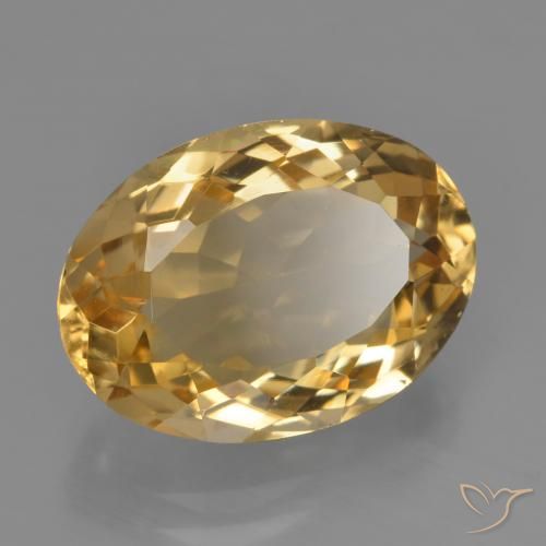 Citrino Dorato medio-scuro naturale da 5.98 ct, Ovale, VVS