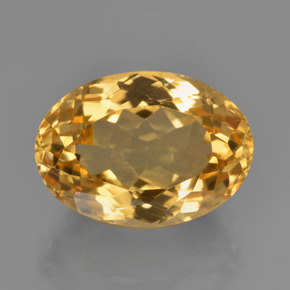 Citrino naturale dorato da 6,49 ct, taglio ovale, VVS