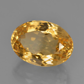 Citrino naturale dorato da 6,49 ct, taglio ovale, VVS