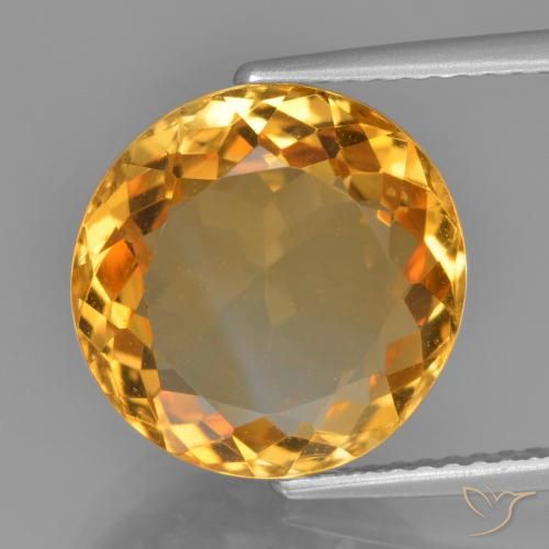 6.68ct Naturale Arancio intenso-OroG Citrino, Rotondo, VVS