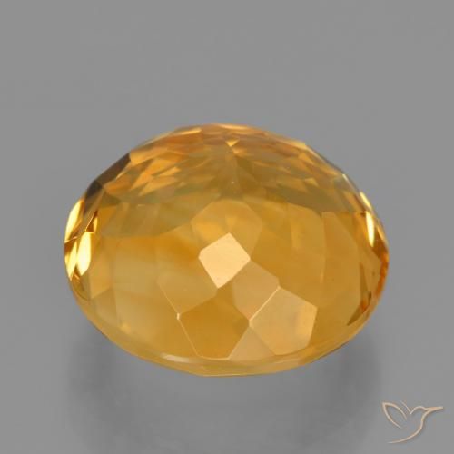 Citrino Arancio intenso-OroG naturale da 6.68 ct, Rotondo, VVS