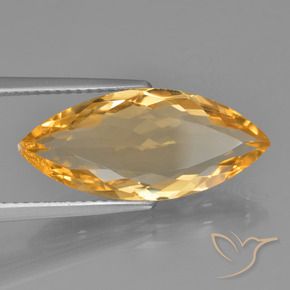 Citrino Arancio Scuro-Oro naturale da 5.22 ct, Taglio marquise, VVS