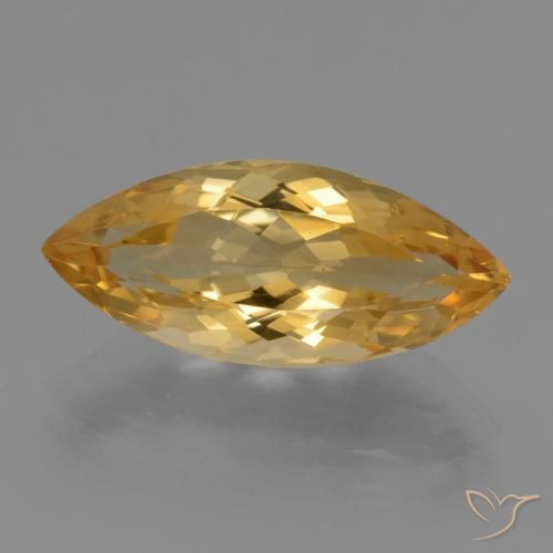 5.41ct Naturale Arancio Dorato Profondo Citrino, Taglio marquise, VVS