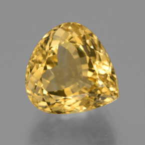 Citrino naturale dorato da 10,25 ct, taglio a pera, VVS