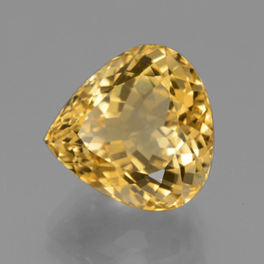 Citrino naturale dorato da 10,25 ct, taglio a pera, VVS
