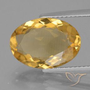 Citrino Dorato scuro naturale da 4.33 ct, Ovale, VVS-VS