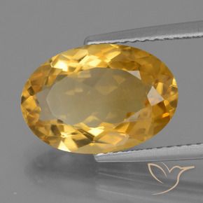 Citrino Arancio Dorato Profondo naturale da 4.43 ct, Ovale, VVS