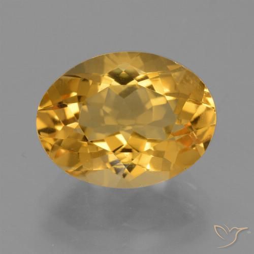 4.42ct Naturale Arancio Dorato Profondo Citrino, Ovale, VS