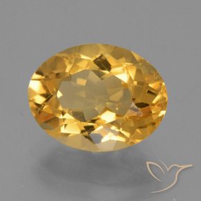 Citrino Arancio Dorato Profondo naturale da 4.42 ct, Ovale, VS