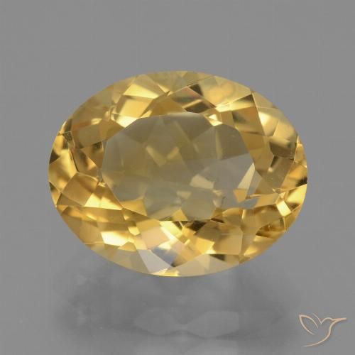 4.86ct Naturale Dorato medio-chiaro Citrino, Ovale, VVS