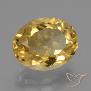 Citrino Dorato medio-chiaro naturale da 4.86 ct, Ovale, VVS