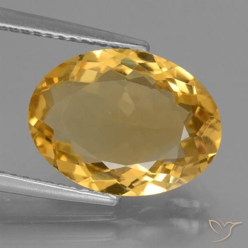 4.63ct Naturale Dorato scuro Citrino, Ovale, VVS