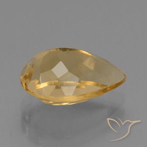 Citrino Dorato medio-scuro naturale da 4.45 ct, Forma a pera, VVS-VS