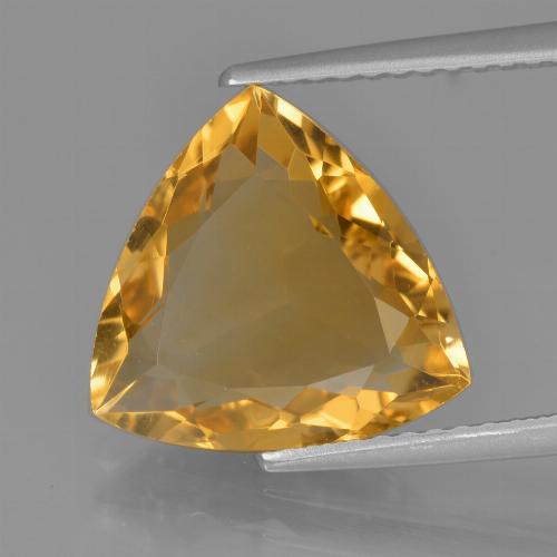 Citrino Dorato medio-scuro naturale da 3.94 ct, Taglio trillion, VVS