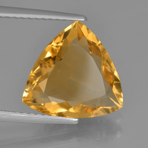 Citrino Dorato medio-scuro naturale da 3.94 ct, Taglio trillion, VVS