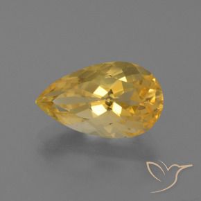 Citrino Oro brillante naturale da 4.32 ct, Forma a pera, VVS