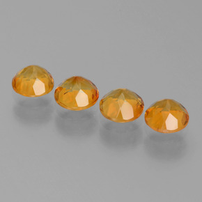 Citrino naturale giallo da 1,87 ct, taglio rotondo, VVS-VS