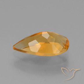 Citrino Arancio-Oro naturale da 2.92 ct, Forma a pera, VVS-VS