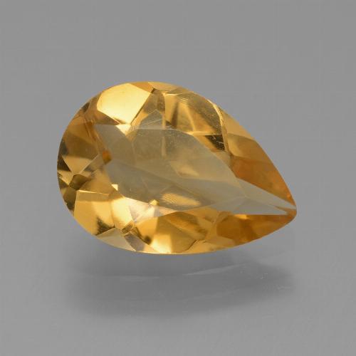 Citrino Arancio Medio naturale da 2.76 ct, Forma a pera, VS
