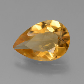 Citrino Arancio Medio naturale da 2.76 ct, Forma a pera, VS