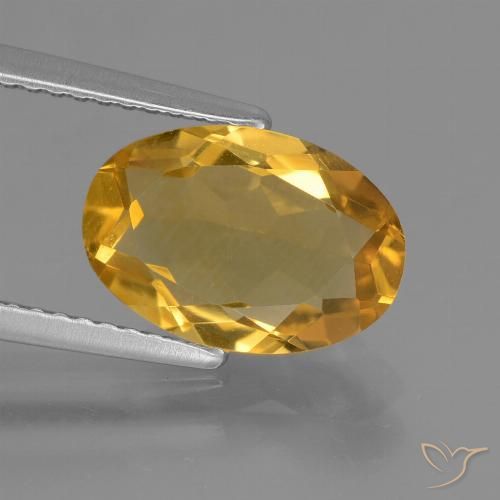 2.51ct Naturale Arancio Dorato Profondo Citrino, Ovale, VVS-VS