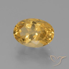 Citrino Dorato medio-scuro naturale da 2.63 ct, Ovale, VVS-VS