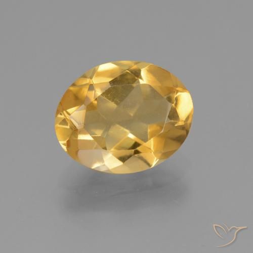 2.93ct Naturale Arancio Dorato Profondo Citrino, Ovale, VVS-VS