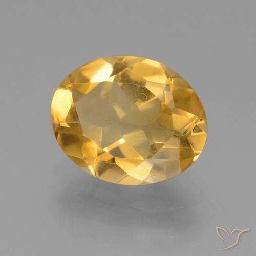 Citrino Arancio Dorato Profondo naturale da 2.93 ct, Ovale, VVS-VS