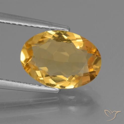 2.49ct Naturale Dorato medio Citrino, Ovale, VVS-VS