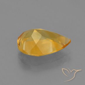 Citrino Arancio medio-chiaro-oroG naturale da 3.06 ct, Forma a pera, VVS-VS