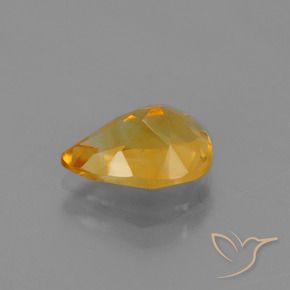 Citrino Arancio Medio naturale da 2.00 ct, Forma a pera, VVS-VS