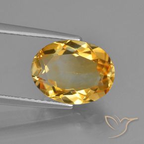 Citrino Dorato scuro naturale da 2.92 ct, Ovale, VVS-VS