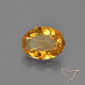 Citrino Arancio intenso-OroG naturale da 1.89 ct, Ovale, VVS-VS