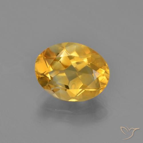 2.41ct Naturale Arancio Dorato Profondo Citrino, Ovale, VVS-VS
